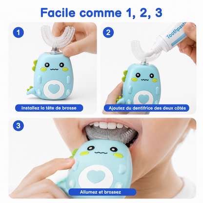 SmiloKids™ – Brosse à dents électrique U pour enfants